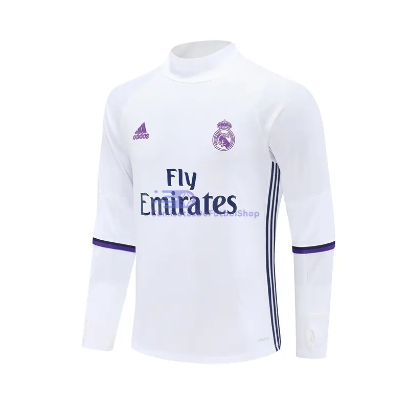 Sudadera De Entrenamiento Real Madrid Retro 2016/2017 Blanco