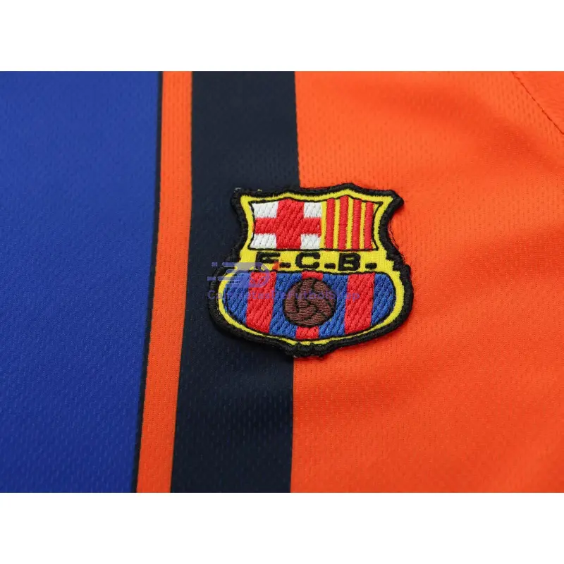 Camiseta Barcelona 1997/98 2ª Equipación Retro Naranja/Azul Niño Kit