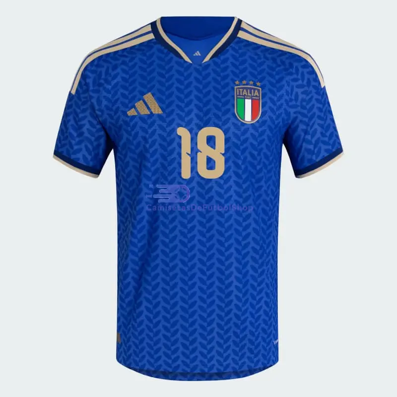 Camiseta Barella 18 Italia 2026 1ª Equipación Azul