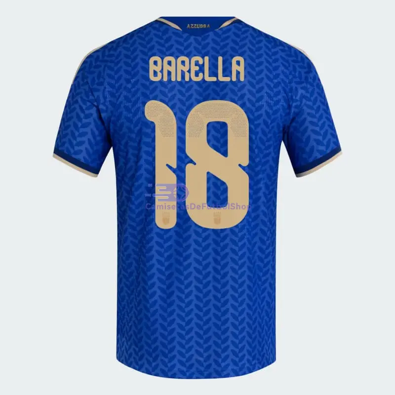Camiseta Barella 18 Italia 2026 1ª Equipación Azul