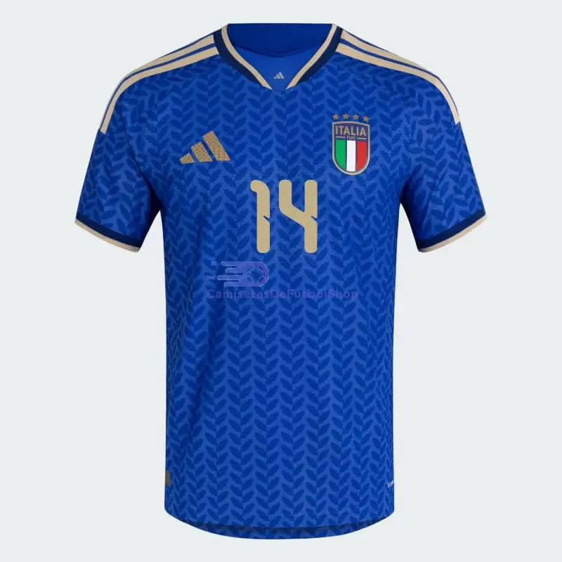 Camiseta Chiesa 14 Italia 2026 1ª Equipación Azul