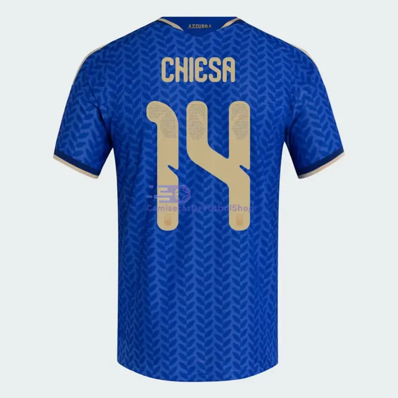 Camiseta Chiesa 14 Italia 2026 1ª Equipación Azul