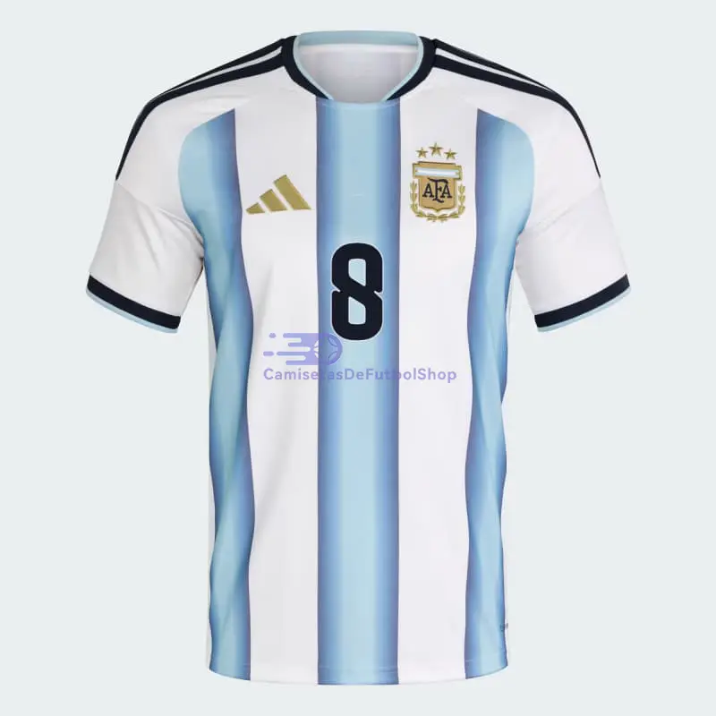Camiseta E.Fernández 8 Argentina 2026 1ª Equipación Azul/Blanco