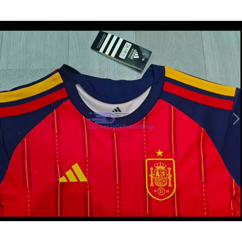 Camiseta España 2026 1ª Equipación Rojo/Azul Niño Kit