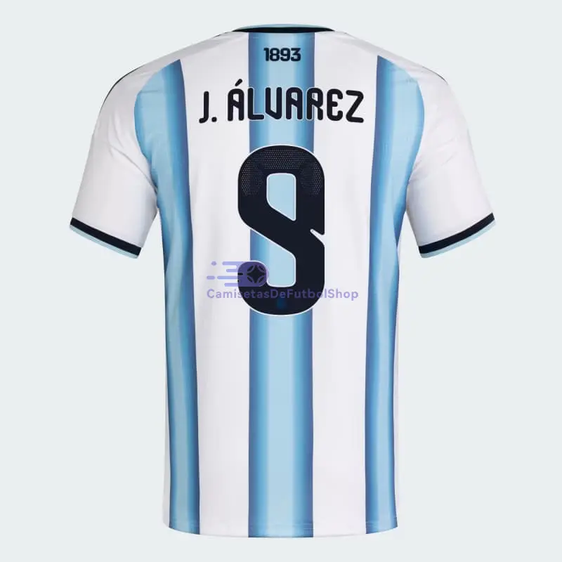 Camiseta J.Álvarez 9 Argentina 2026 1ª Equipación Azul/Blanco