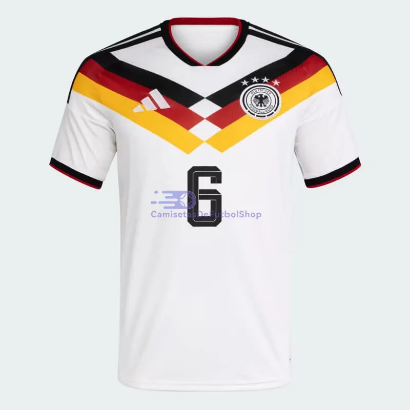 Camiseta Kimmich 6 Alemania 2026 1ª Equipación Blanco