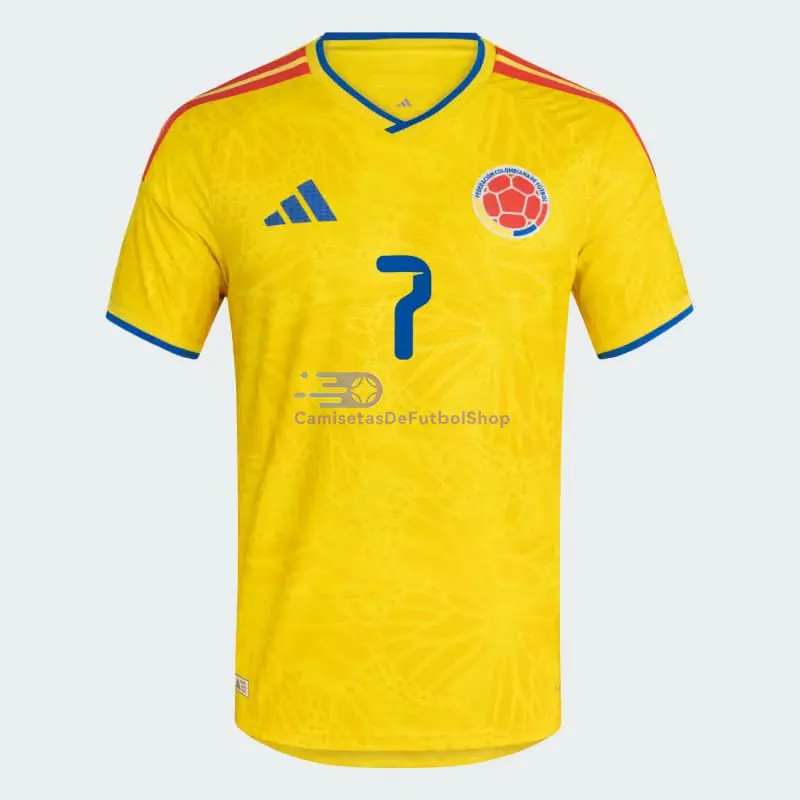 Camiseta Luis Días 7 Colombia 2026 1ª Equipación Amarillo