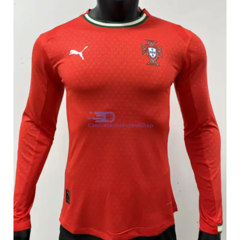 Camiseta Portugal 2026 1ª Equipación ML Rojo (EDICIÓN JUGADOR)