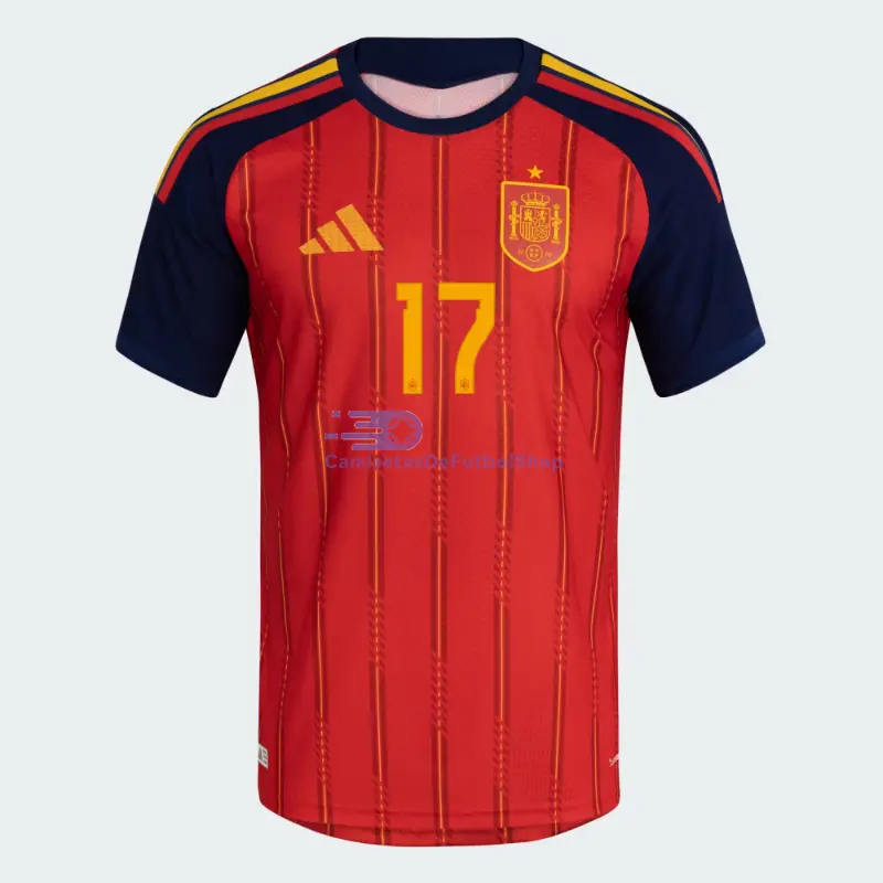 Camiseta Williams.Jr 17 España 2026 1ª Equipación Rojo/Azul