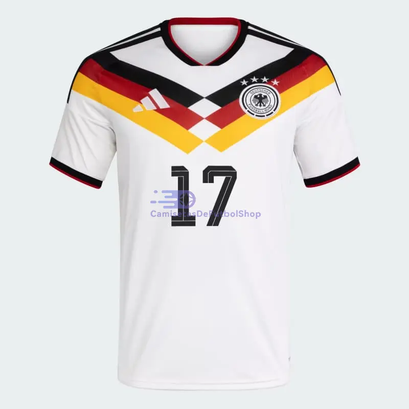 Camiseta Wirtz 17 Alemania 2026 1ª Equipación Blanco