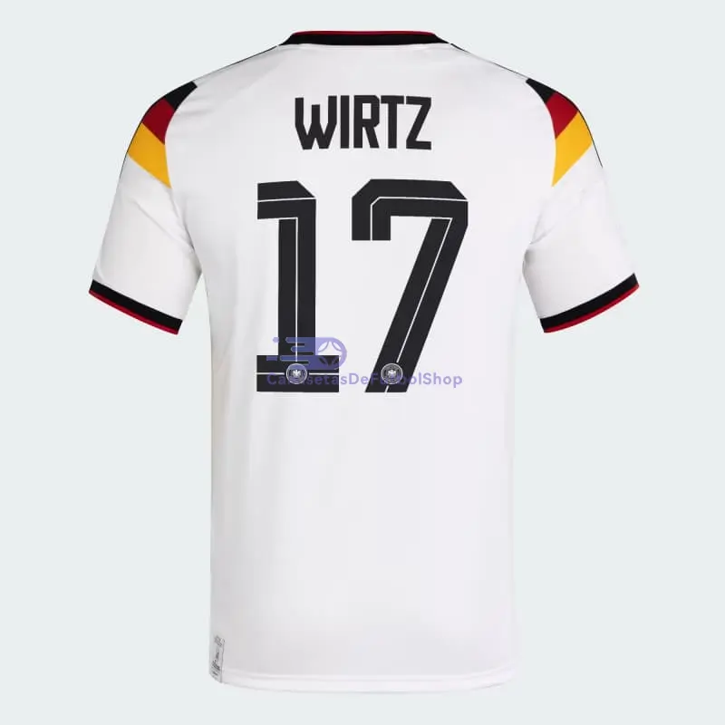 Camiseta Wirtz 17 Alemania 2026 1ª Equipación Blanco