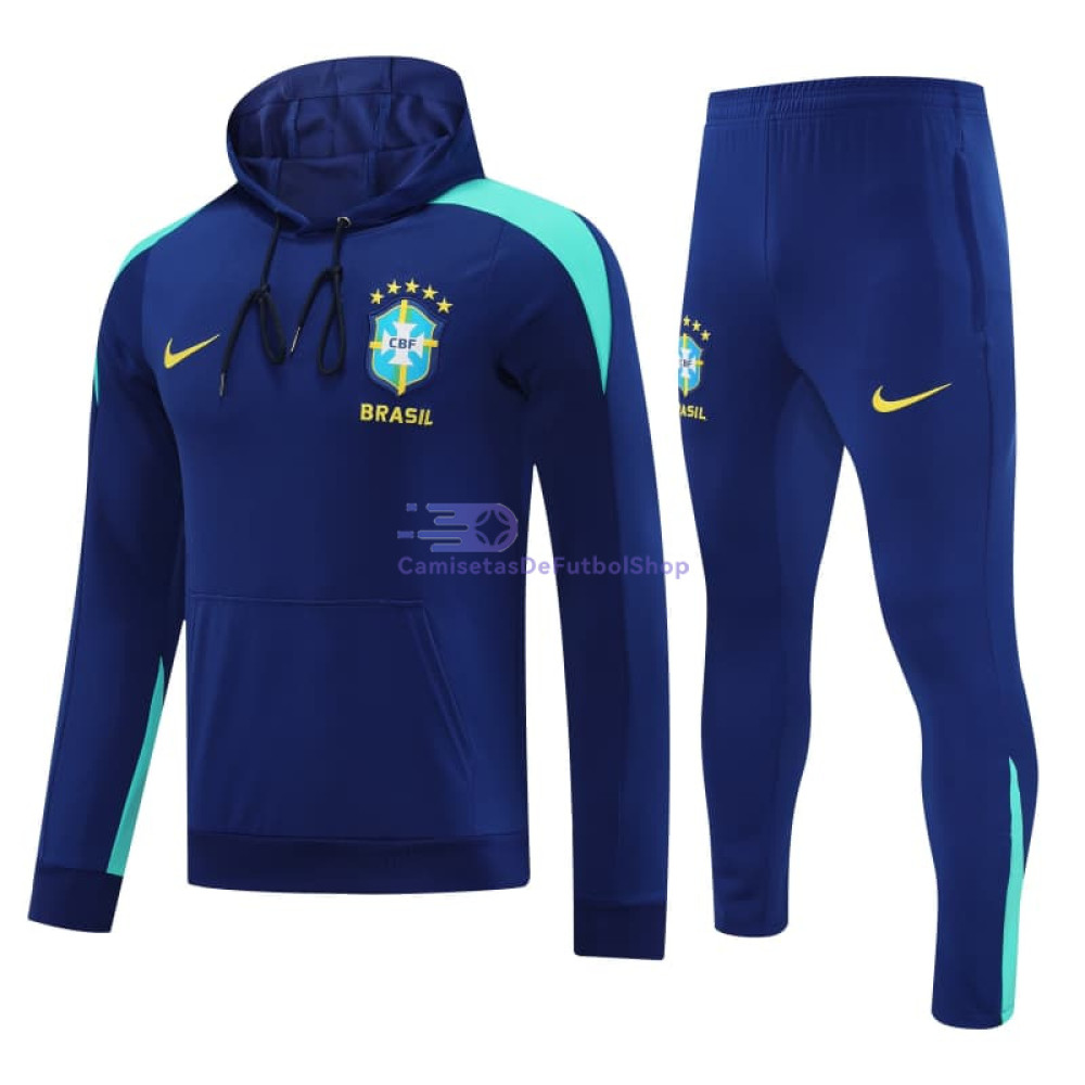 Sudadera de Entrenamiento Brasil 2025/2026 con Capucha Kit Azul