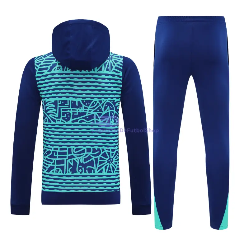 Sudadera de Entrenamiento Brasil 2025/2026 con Capucha Kit Azul con Estampado