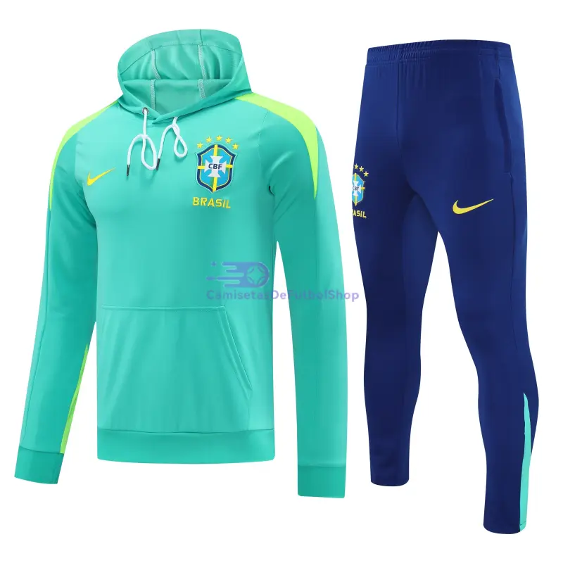 Sudadera de Entrenamiento Brasil 2025/2026 con Capucha Kit Turquesa