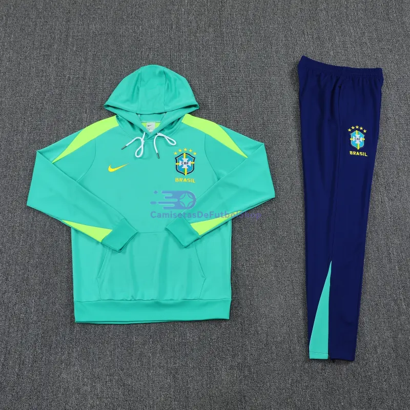 Sudadera de Entrenamiento Brasil 2025/2026 con Capucha Kit Turquesa