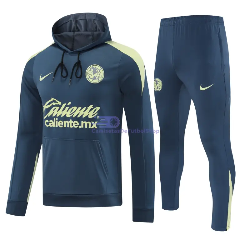 Sudadera de Entrenamiento Club America 2025/2026 con Capucha Kit Azul Oscuro