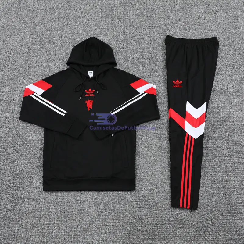 Sudadera de Entrenamiento Manchester United 2025/2026 con Capucha Kit Negro