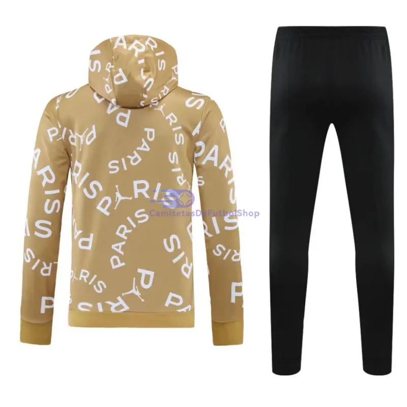 Sudadera de Entrenamiento PSG 2025/2026 con Capucha Kit Caqui con Estampado de Letras