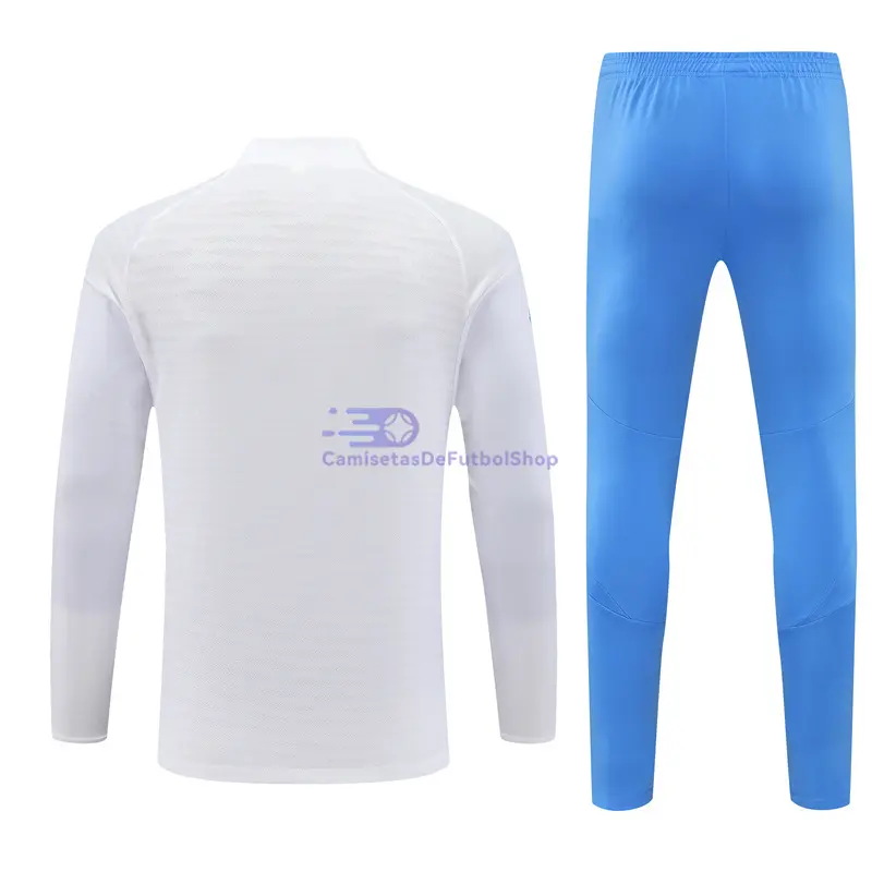 Sudadera De Entrenamiento Real Madrid 2025/2026 Niño Kit Blanco (EDICIÓN JUGADOR)