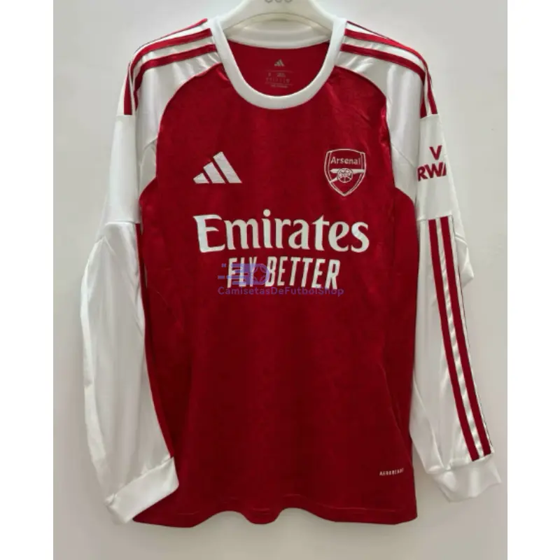 Camiseta Arsenal 2025/2026 1ª Equipación ML Rojo/Blanco