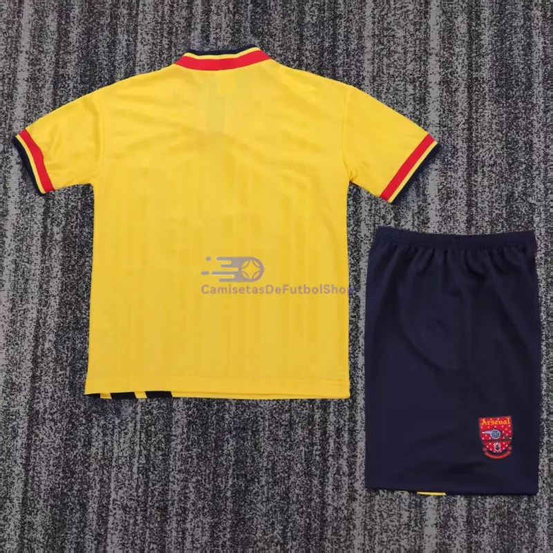 Camiseta Arsenal 1993/94 2ª Equipación Retro Amarillo Niño Kit