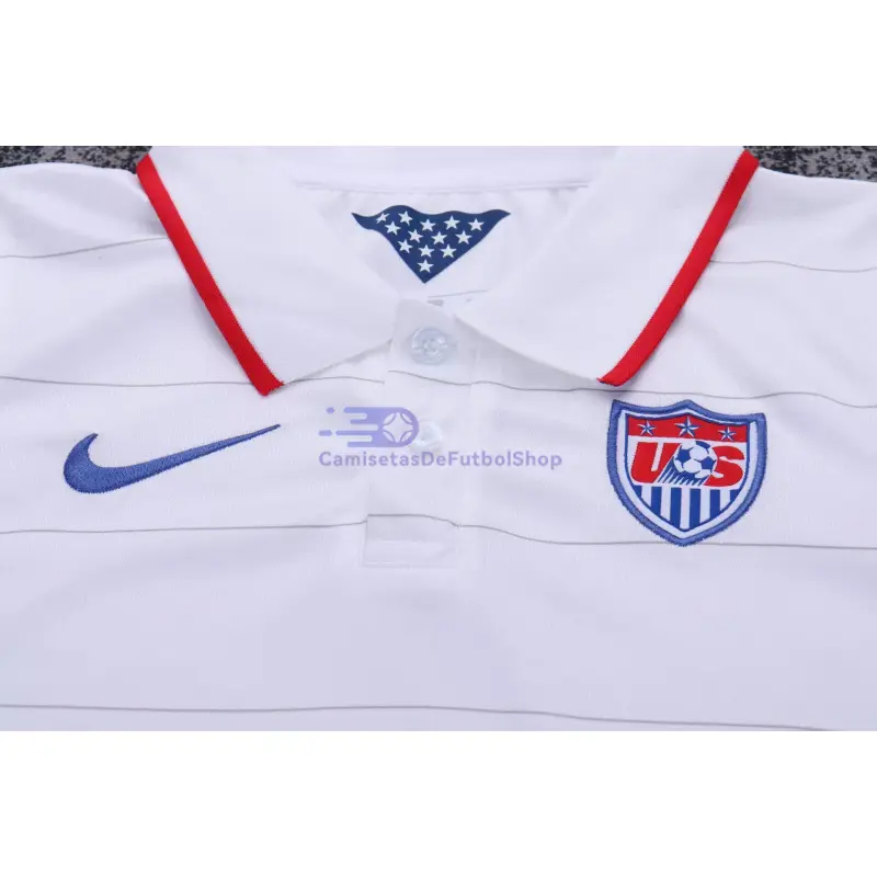 Camiseta EE.UU. 2014 1ª Equipación Retro Blanco Niño Kit