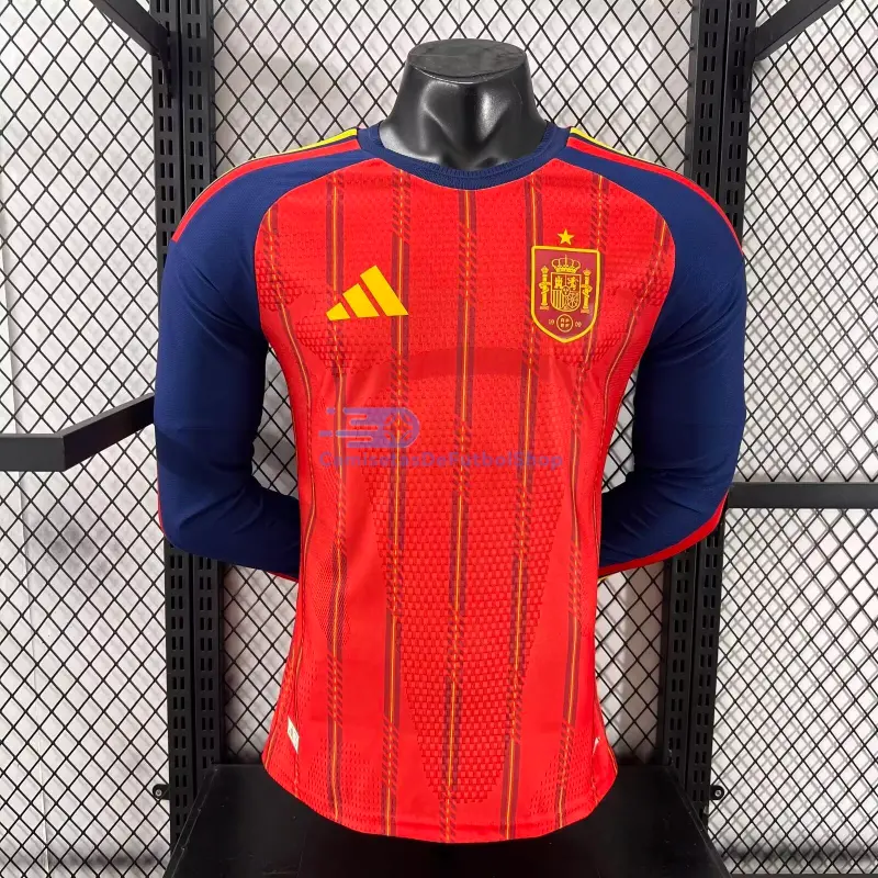 Camiseta España 2026 1ª Equipación Mundial ML Rojo/Azul (EDICIÓN JUGADOR)