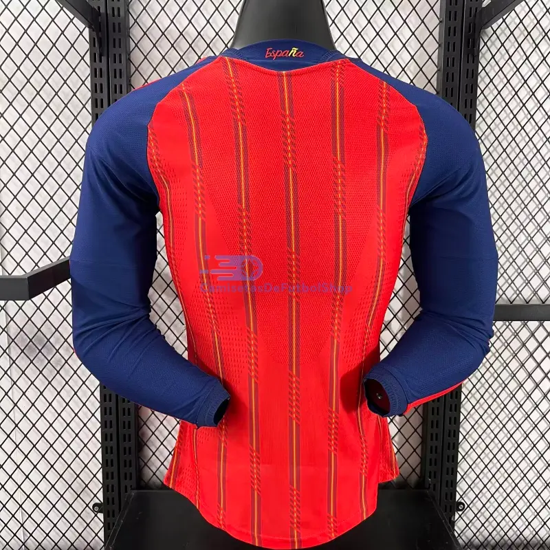 Camiseta España 2026 1ª Equipación Mundial ML Rojo/Azul (EDICIÓN JUGADOR)