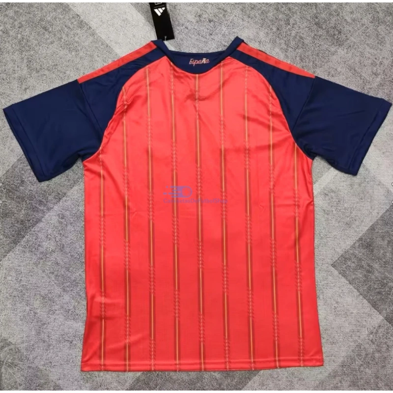 Camiseta España 2026 1ª Equipación Mundial ML Rojo/Azul 2 Estrellas