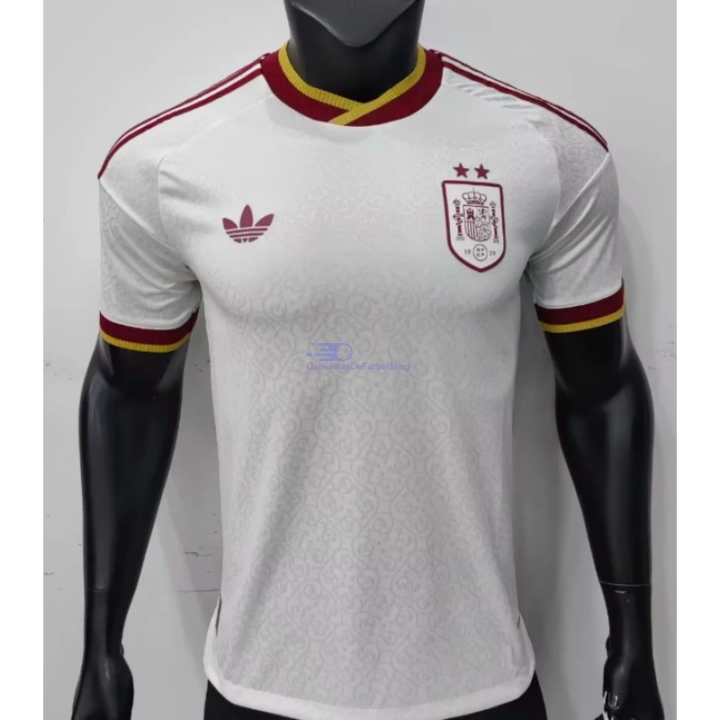 Camiseta España 2026 2ª Equipación Mundial Blanco/Rojo (EDICIÓN JUGADOR) 2 Estrellas