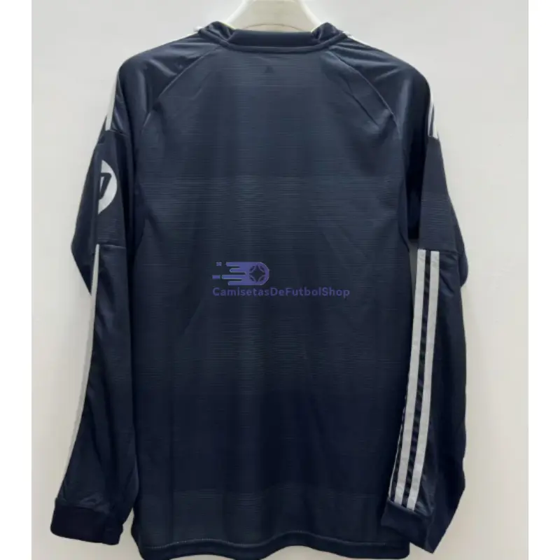 Camiseta Real Madrid 2025/2026 2ª Equipación ML Azul Marino con Parche HP