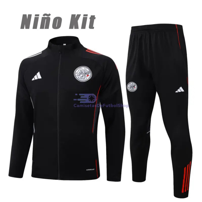 Chandal Ajax 2025/2026 Niño Negro