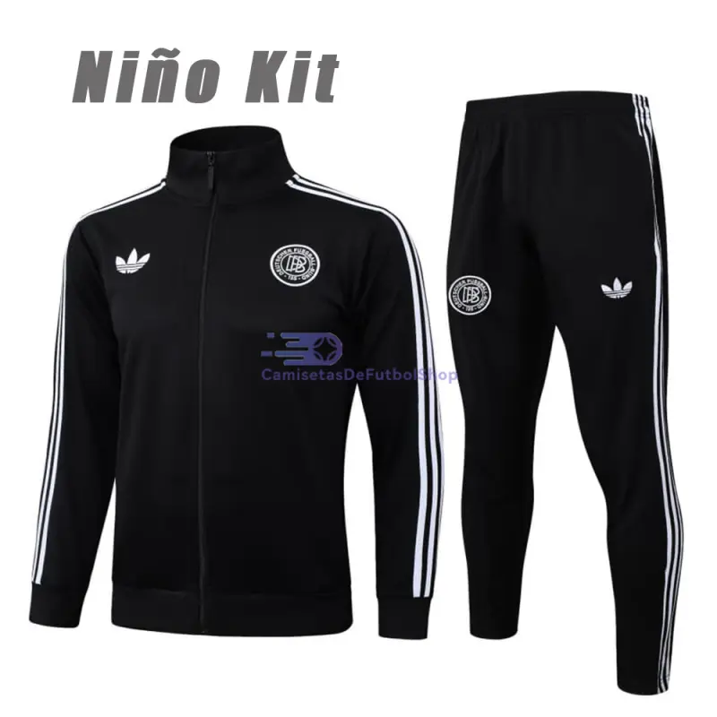 Chandal Alemania 125 Aniversario 2025/2026 Niño Negro Edición Conmemorativa