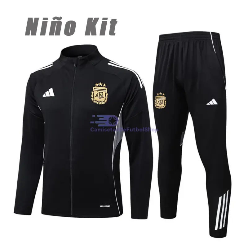 Chandal Argentina 2025/2026 Niño Negro