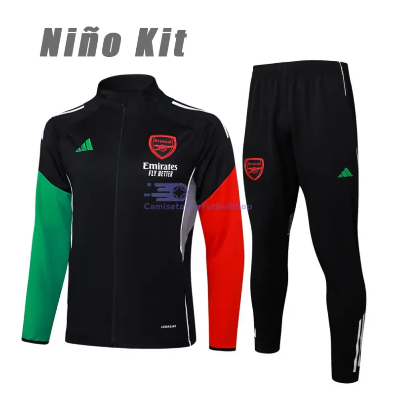 Chandal Arsenal 2025/2026 Niño Azul/Rojo/Verde