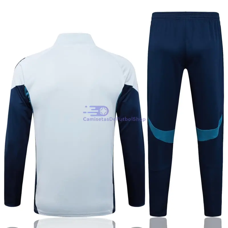 Chandal Arsenal 2025/2026 Niño Gris Claro/Azul Oscuro