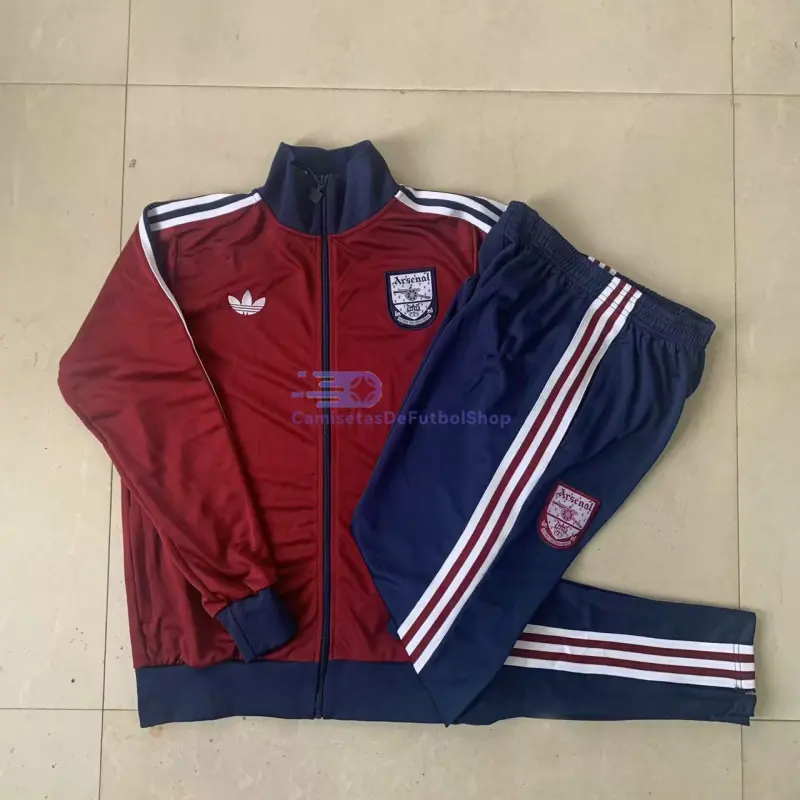 Chandal Arsenal 2025/2026 Niño Retro Granate/Azul Real