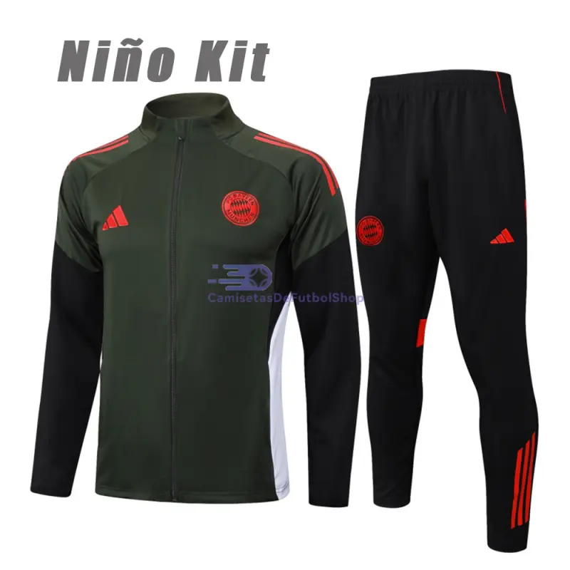 Chandal Bayern Múnich 2025/2026 Niño Verde Militar