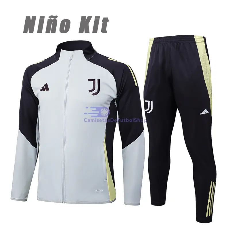 Chandal Juventus 2025/2026 Niño Gris/Negro