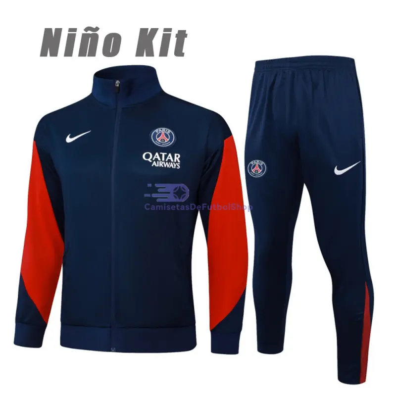 Chandal PSG 2025/2026 Niño Azul Real/Rojo
