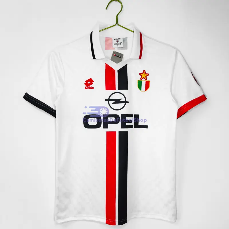 Camiseta AC Milan 1996/97 2ª Equipación Retro Blanco