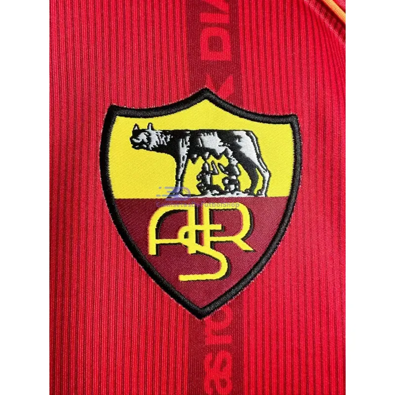 Camiseta AS Roma 1999/00 1ª Equipación Retro ML Rojo