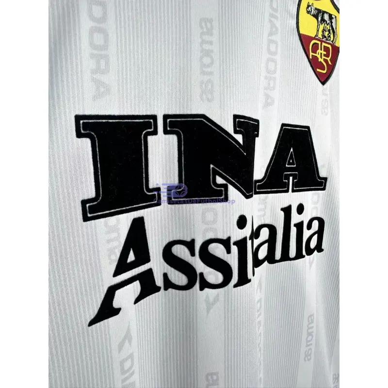 Camiseta AS Roma 1999/00 2ª Equipación Retro Blanco