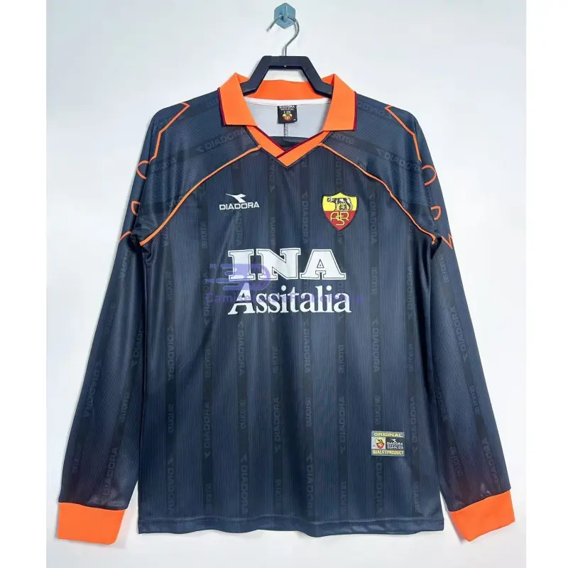 Camiseta AS Roma 1999/00 3ª Equipación Retro ML Azul Marino