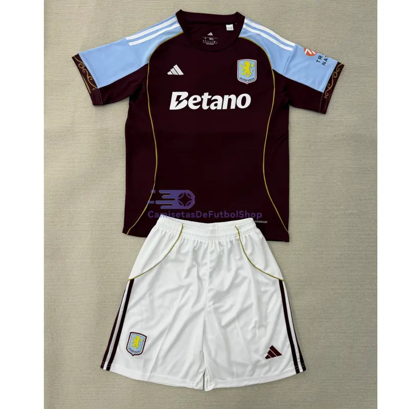 Camiseta Aston Villa 2025/2026 1ª Equipación Rojo Oscuro