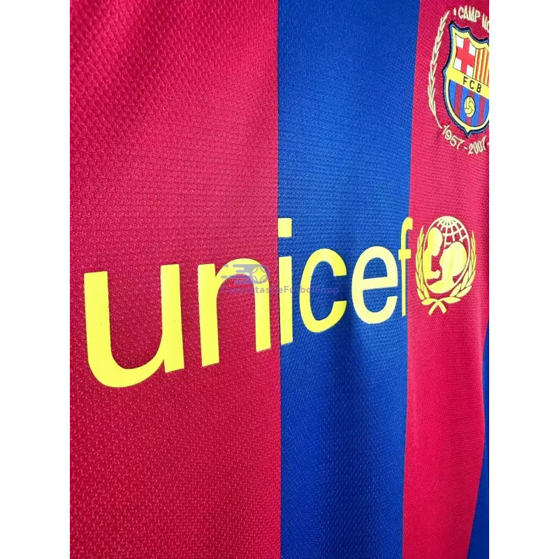 Camiseta Barcelona 2007/08 1ª Equipación Retro ML Rojo/Azul
