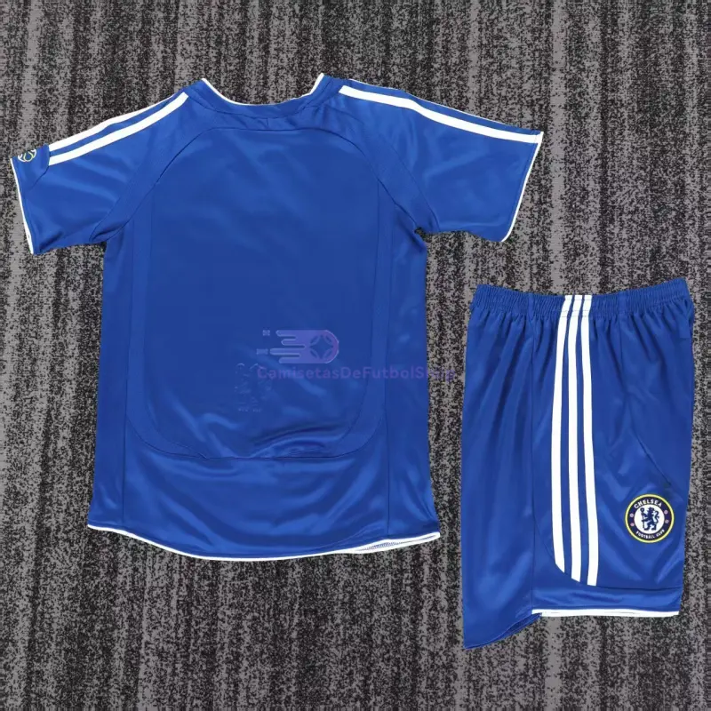Camiseta Chelsea 2006/07 1ª Equipación Retro Azul Niño Kit