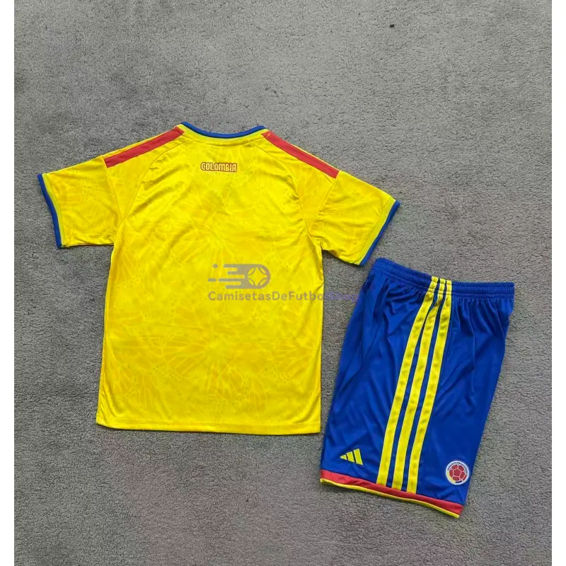 Camiseta Colombia 2026 1ª Equipación Mundial Amarillo Niño Kit