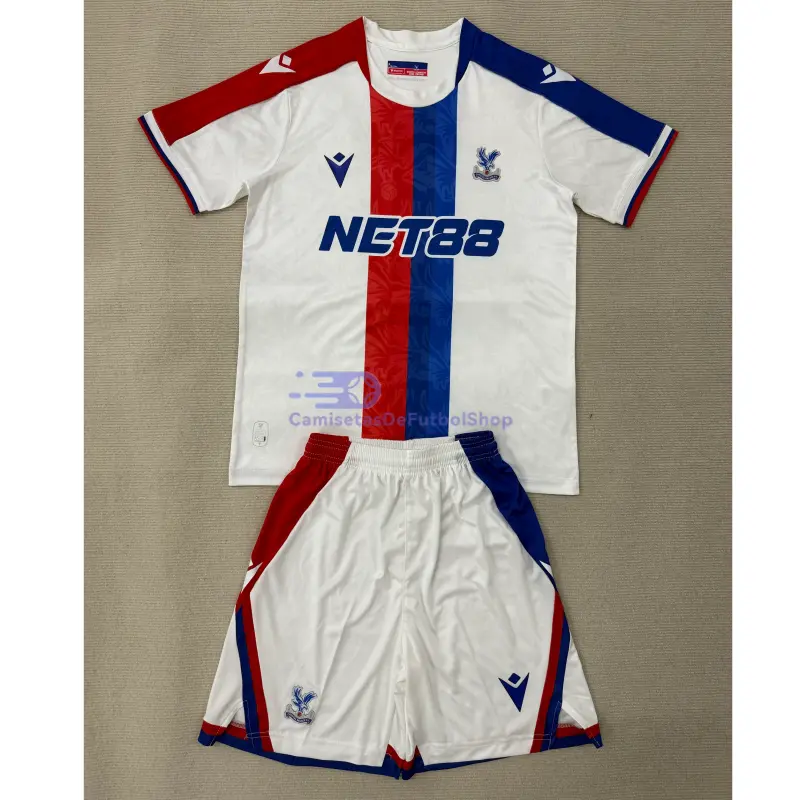 Camiseta Crystal Palace FC 2025/2026 2ª Equipación Blanco/Azul/Rojo