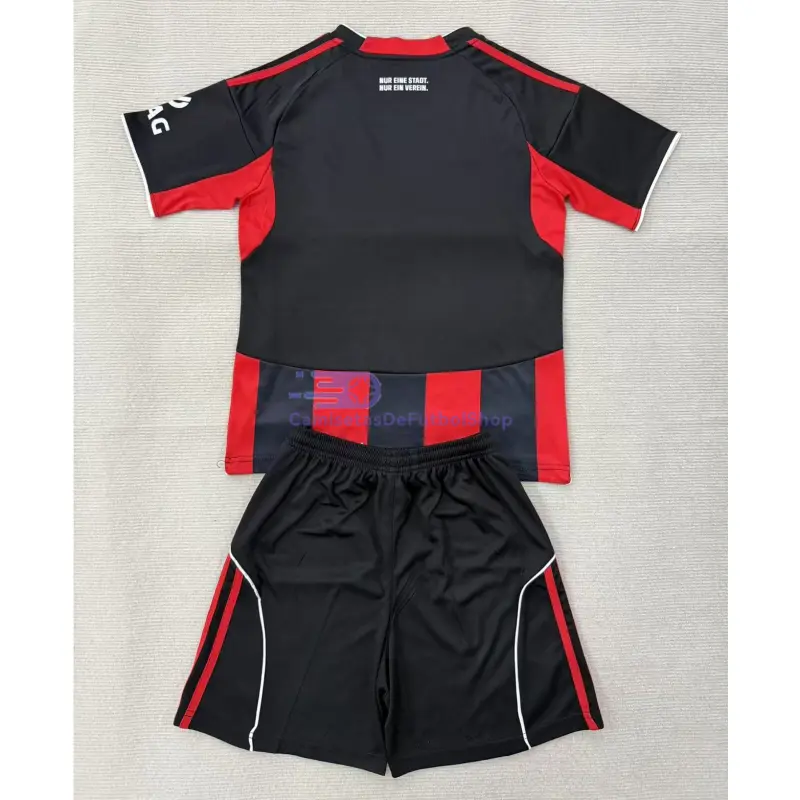 Camiseta Eintracht Fráncfort 2025/2026 1ª Equipación Rojo/Negro Niño Kit